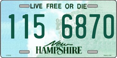 NH license plate 1156870