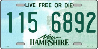 NH license plate 1156892