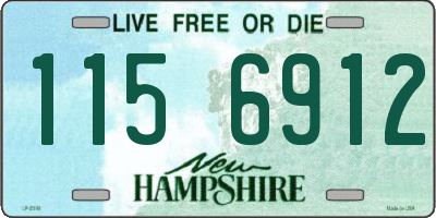 NH license plate 1156912