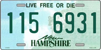 NH license plate 1156931
