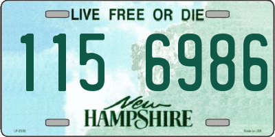 NH license plate 1156986