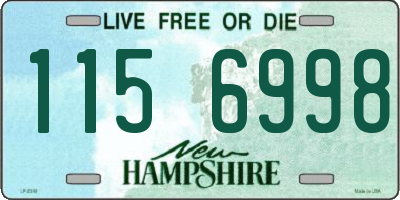 NH license plate 1156998