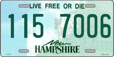 NH license plate 1157006