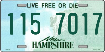 NH license plate 1157017