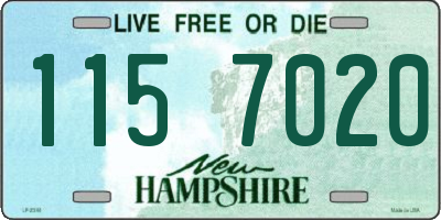 NH license plate 1157020