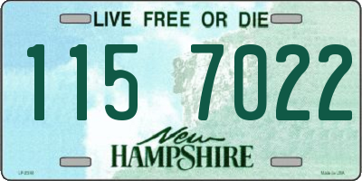 NH license plate 1157022
