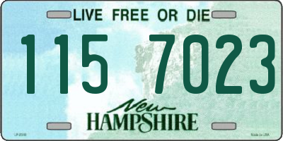 NH license plate 1157023