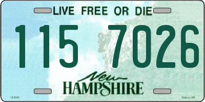 NH license plate 1157026