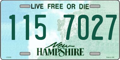 NH license plate 1157027