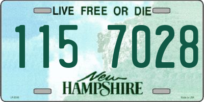 NH license plate 1157028