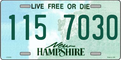 NH license plate 1157030