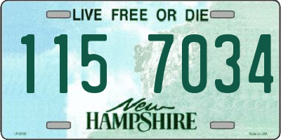 NH license plate 1157034