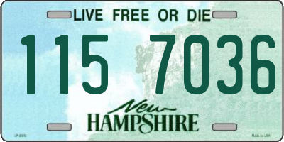 NH license plate 1157036
