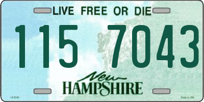 NH license plate 1157043