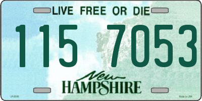 NH license plate 1157053