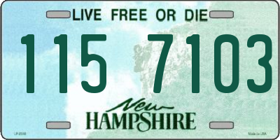 NH license plate 1157103