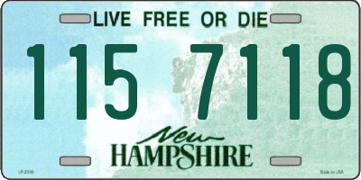 NH license plate 1157118