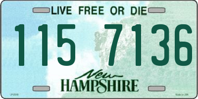 NH license plate 1157136