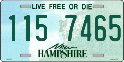 NH license plate 1157465