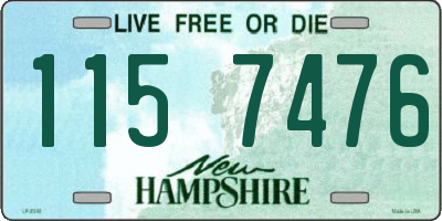 NH license plate 1157476