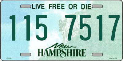 NH license plate 1157517