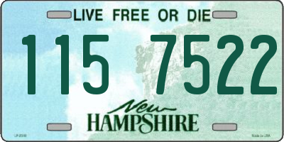 NH license plate 1157522