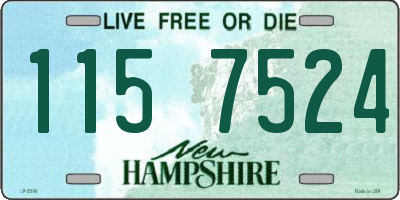 NH license plate 1157524
