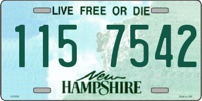 NH license plate 1157542