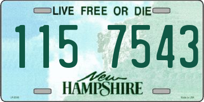 NH license plate 1157543