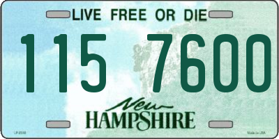 NH license plate 1157600