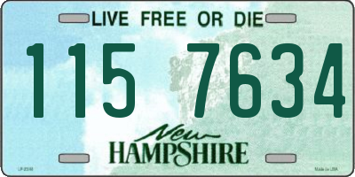 NH license plate 1157634