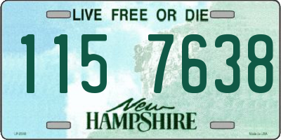 NH license plate 1157638