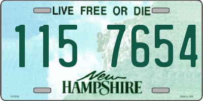 NH license plate 1157654
