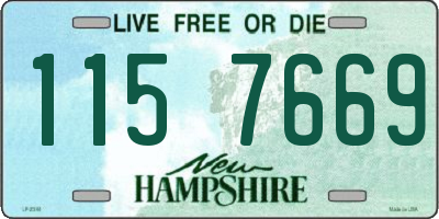 NH license plate 1157669