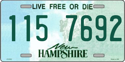 NH license plate 1157692