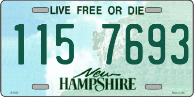NH license plate 1157693