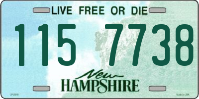 NH license plate 1157738