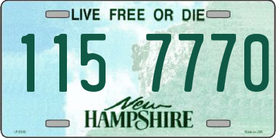 NH license plate 1157770