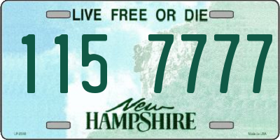 NH license plate 1157777