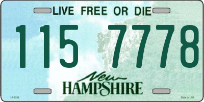 NH license plate 1157778