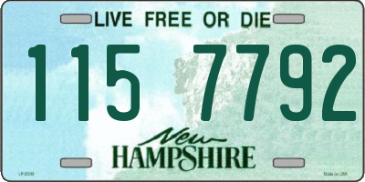 NH license plate 1157792