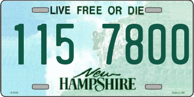 NH license plate 1157800
