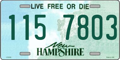 NH license plate 1157803