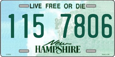 NH license plate 1157806