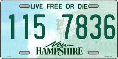 NH license plate 1157836