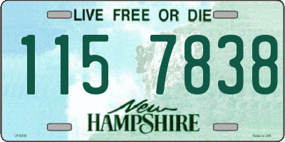 NH license plate 1157838
