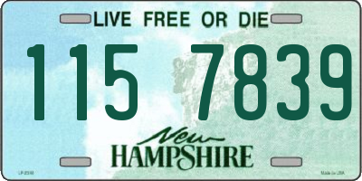 NH license plate 1157839