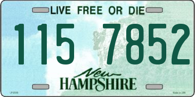 NH license plate 1157852