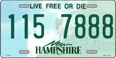NH license plate 1157888