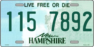 NH license plate 1157892
